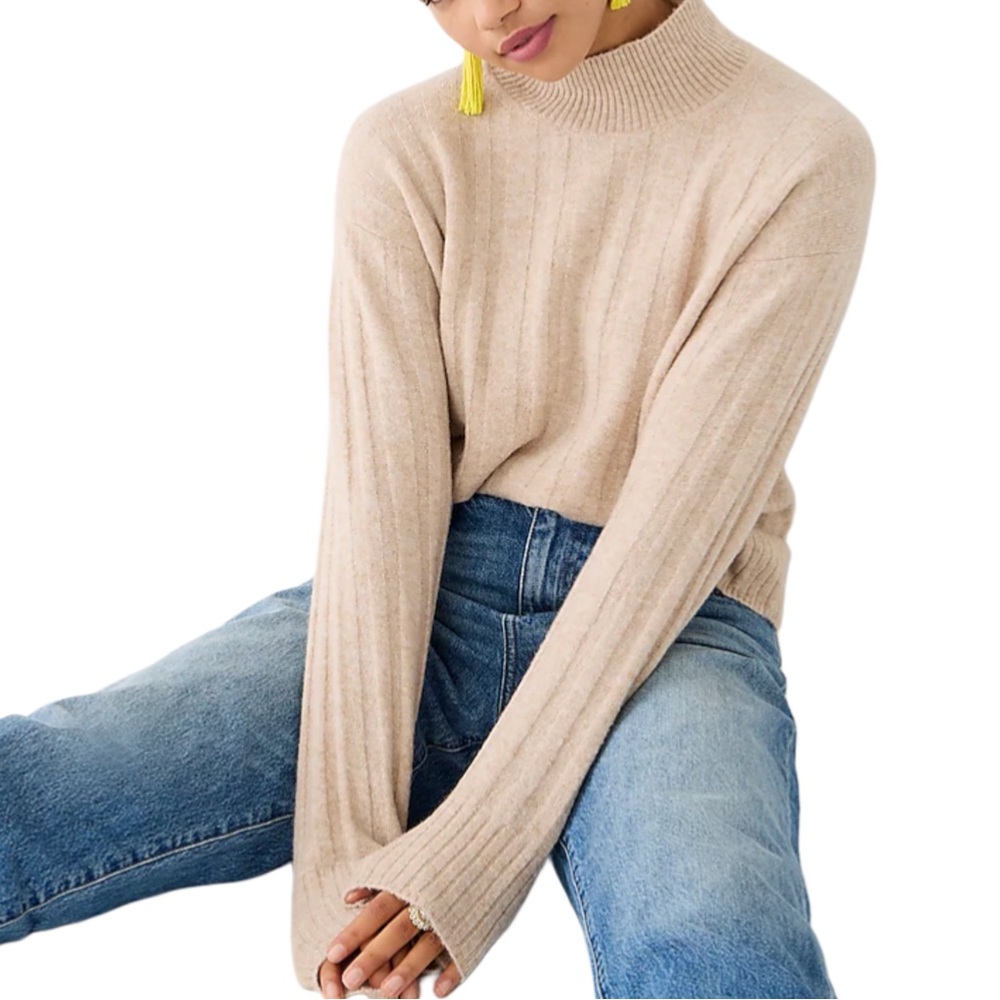 J.Crew Ribbed Mockneck Sweater In Supersoft Yarn